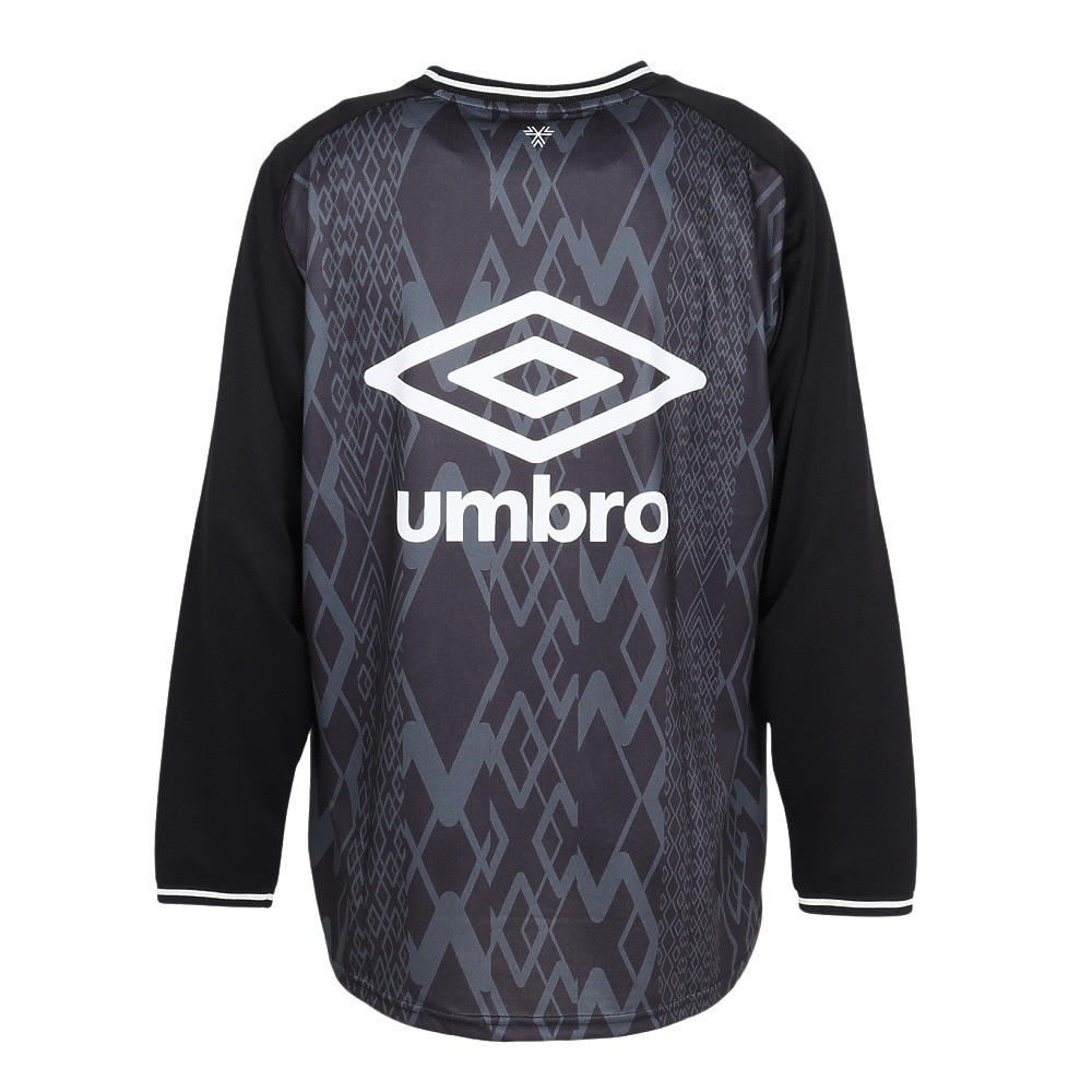 アンブロ（UMBRO）（メンズ）サッカーウェア THIRD グラフィック長袖プラクティスシャツ UF5FLS50M BK00