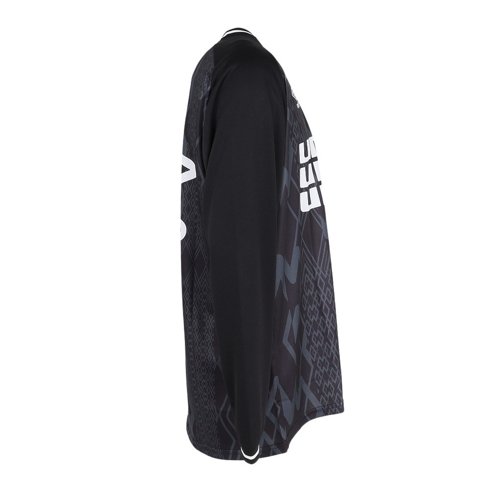 アンブロ（UMBRO）（メンズ）サッカーウェア THIRD グラフィック長袖プラクティスシャツ UF5FLS50M BK00