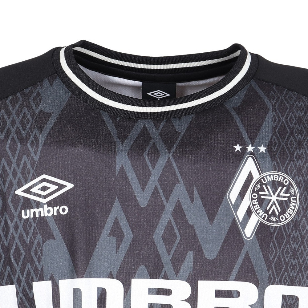 アンブロ（UMBRO）（メンズ）サッカーウェア THIRD グラフィック長袖プラクティスシャツ UF5FLS50M BK00