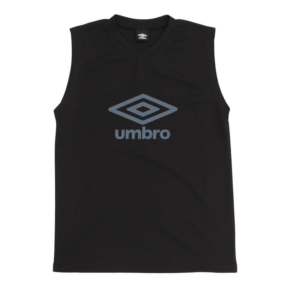 アンブロ（UMBRO）（メンズ）サッカーウェア ノースリーブプラクティスシャツ UUUTJA66 BLK 速乾