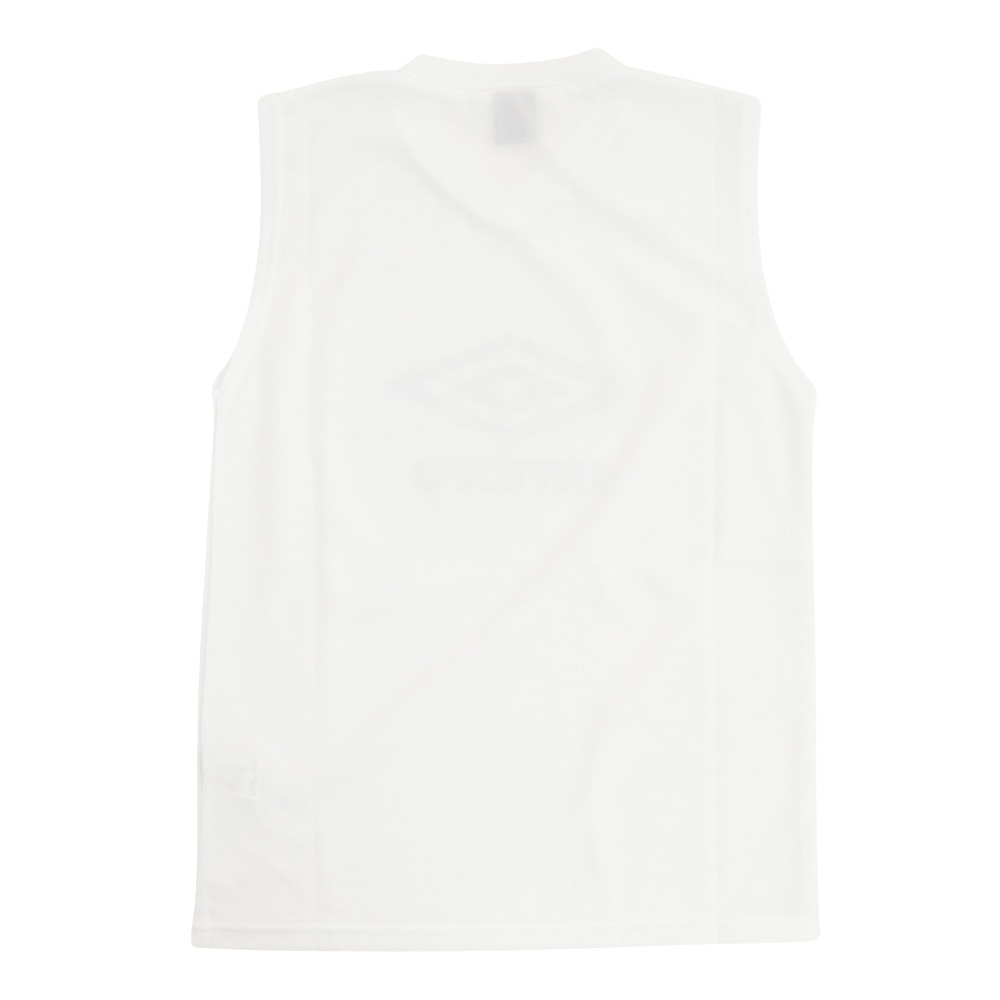 アンブロ（UMBRO）（メンズ）サッカーウェア ノースリーブプラクティスシャツ UUUTJA66 WHT 速乾