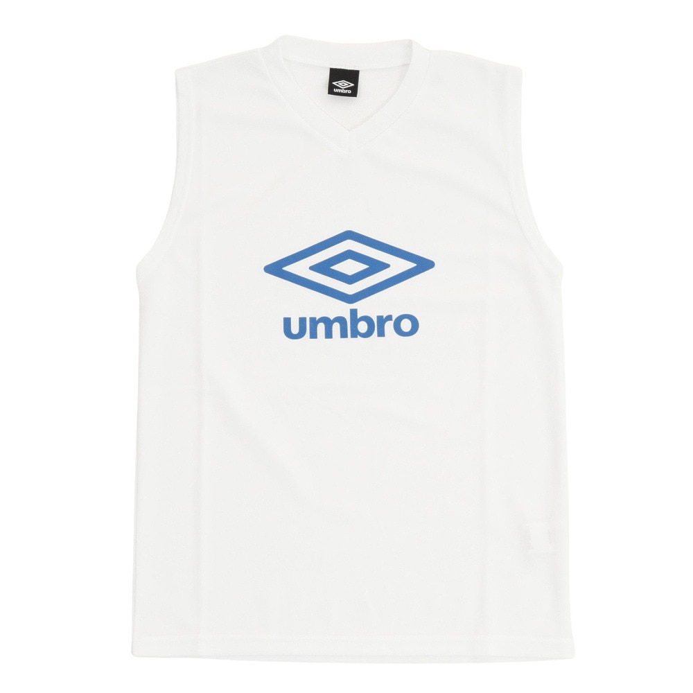 アンブロ（UMBRO）（メンズ）サッカーウェア ノースリーブプラクティスシャツ UUUTJA66 WHT 速乾