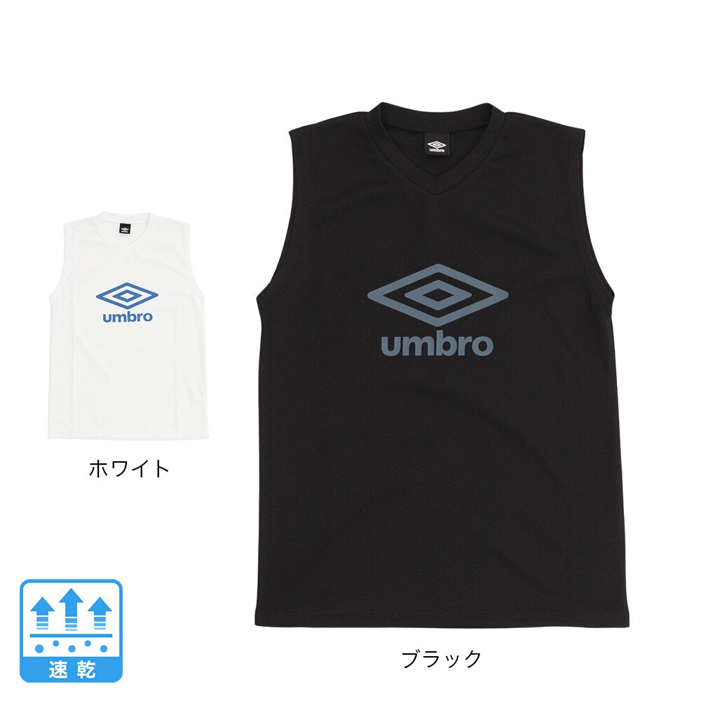 アンブロ（UMBRO）（メンズ）サッカーウェア ノースリーブプラクティスシャツ UUUTJA66 WHT