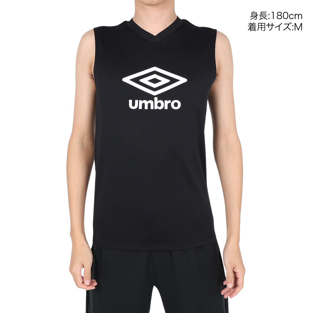 アンブロ（UMBRO）（メンズ）サッカーウェア ノースリーブシャツ UUUVJA66 BLK 速乾