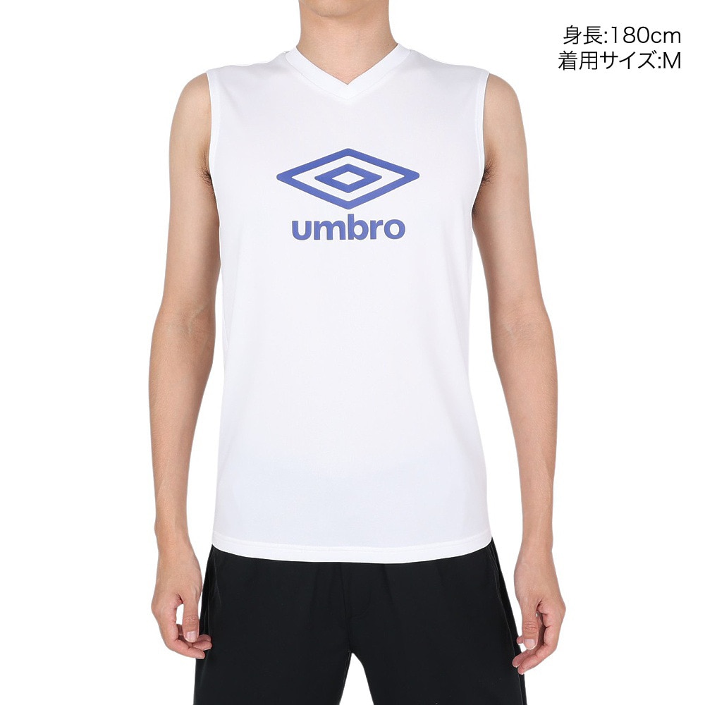 アンブロ（UMBRO）（メンズ）サッカーウェア ノースリーブシャツ UUUVJA66 WHT 速乾