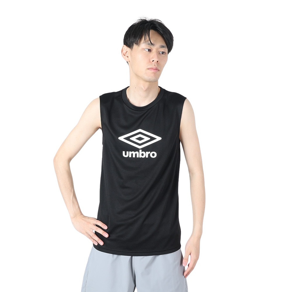 アンブロ（UMBRO） サッカーウェア ノースリーブプラシャツ UUUXJA66 BLK