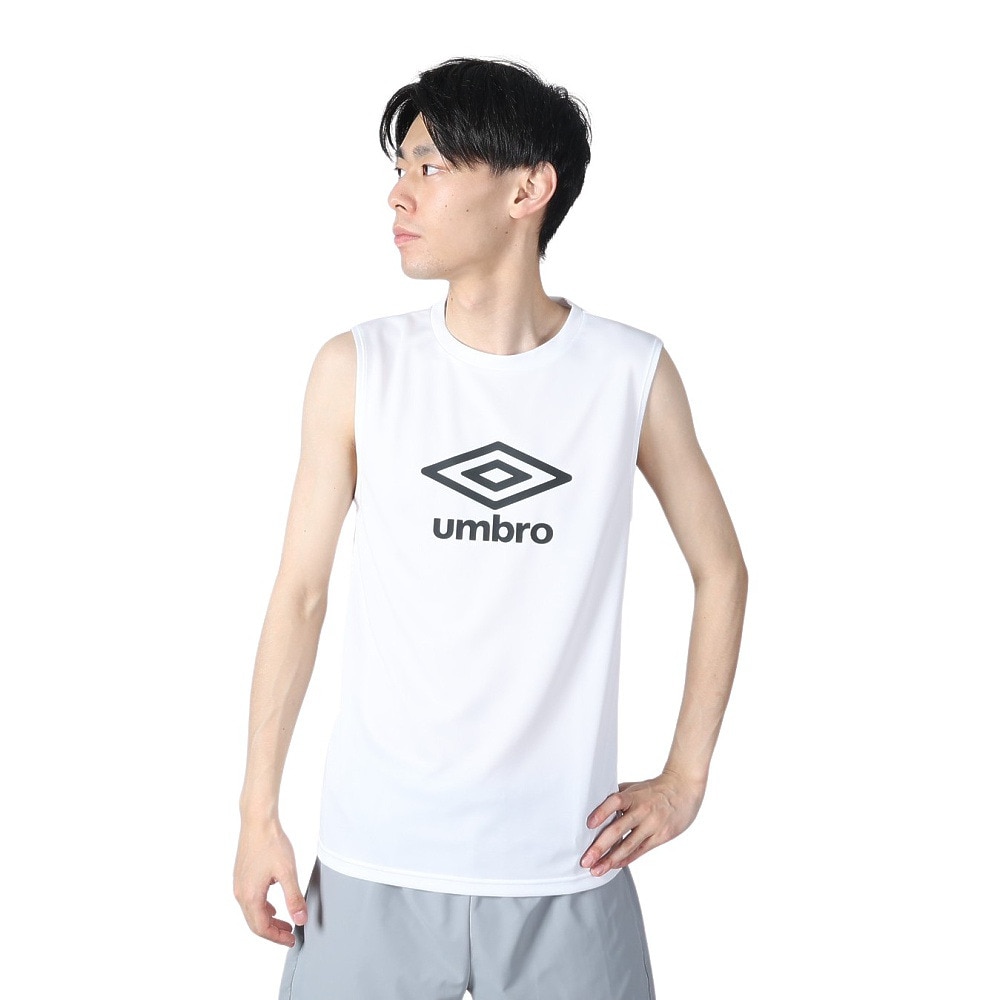 アンブロ（UMBRO） サッカーウェア ノースリーブプラシャツ UUUXJA66 WHT 速乾