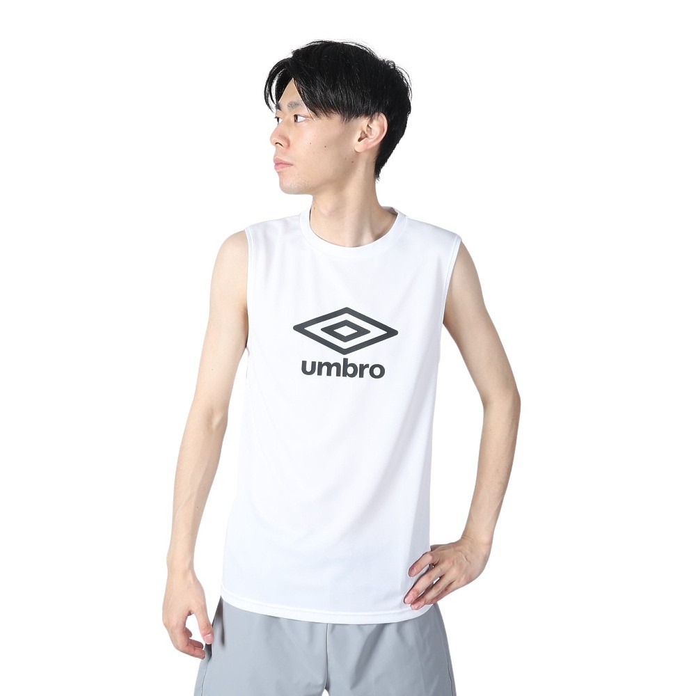 アンブロ（UMBRO） サッカーウェア ノースリーブプラシャツ UUUXJA66 WHT