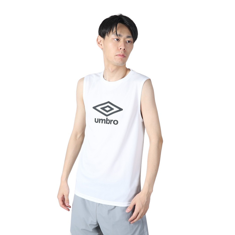 アンブロ（UMBRO） サッカーウェア ノースリーブプラシャツ UUUXJA66 WHT 速乾