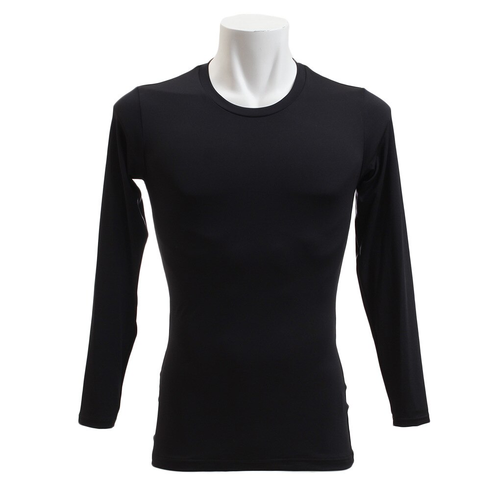 サッカー ウェア メンズ ストレッチ丸首インナーシャツ 741d8es065 Blk インナー アンダー シャツ 長袖 デュアリグ スポーツ用品はスーパースポーツゼビオ