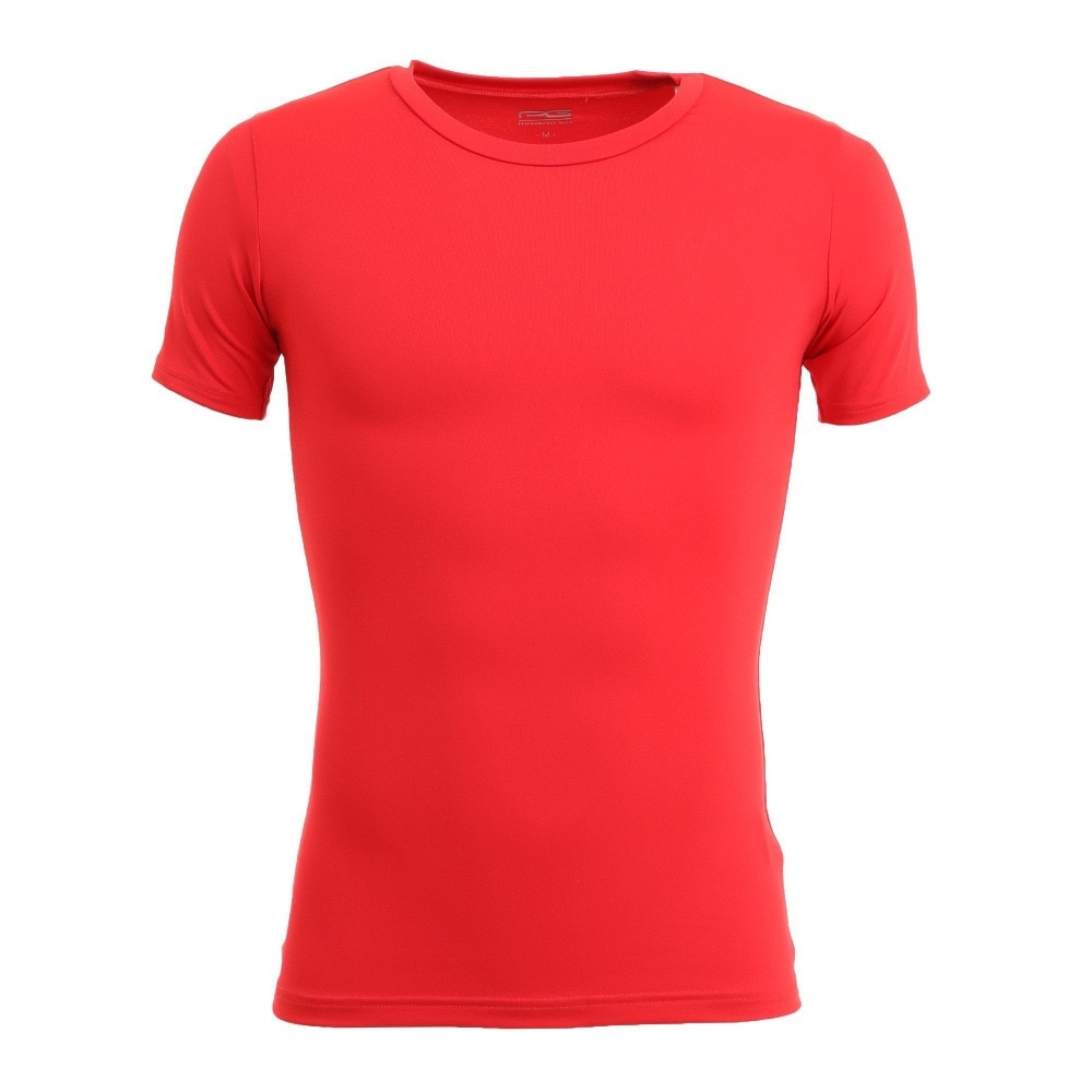 パフォーマンスギア｜サッカー ウェア メンズ サッカーウェア ストレッチ丸首インナーシャツ 741PG9ES4528RED インナー アンダーシャツ  - スポーツ用品はスーパースポーツゼビオ