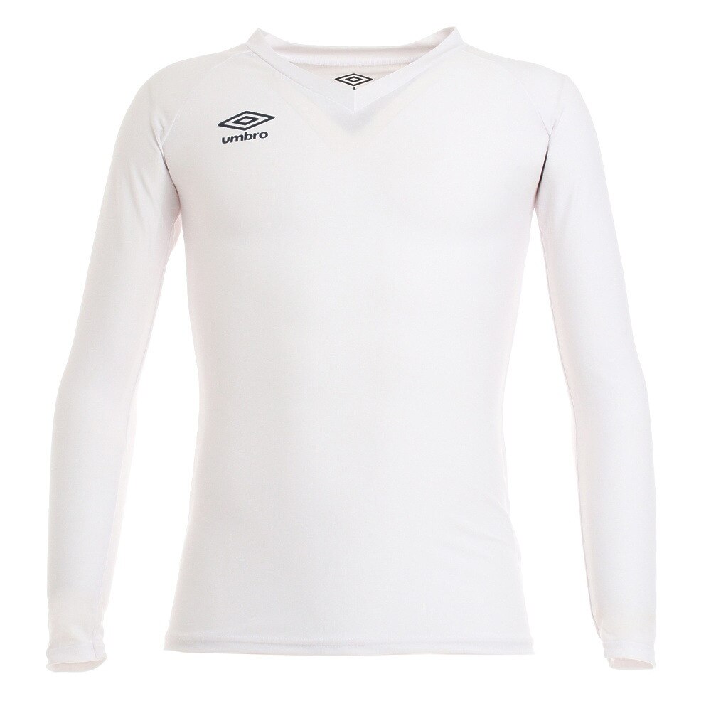 サッカー ウェア メンズ 長袖パワーインナーvネックシャツ Uas9701l Wht インナー アンダーシャツ アンブロ スーパースポーツゼビオ