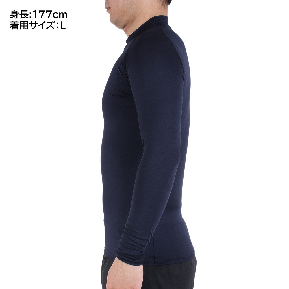 デュアリグ（DUARIG）（メンズ）サッカーウェア ドライプラス ストレッチハイネック長袖 3S0002-SCWR-741ES NVY 速乾