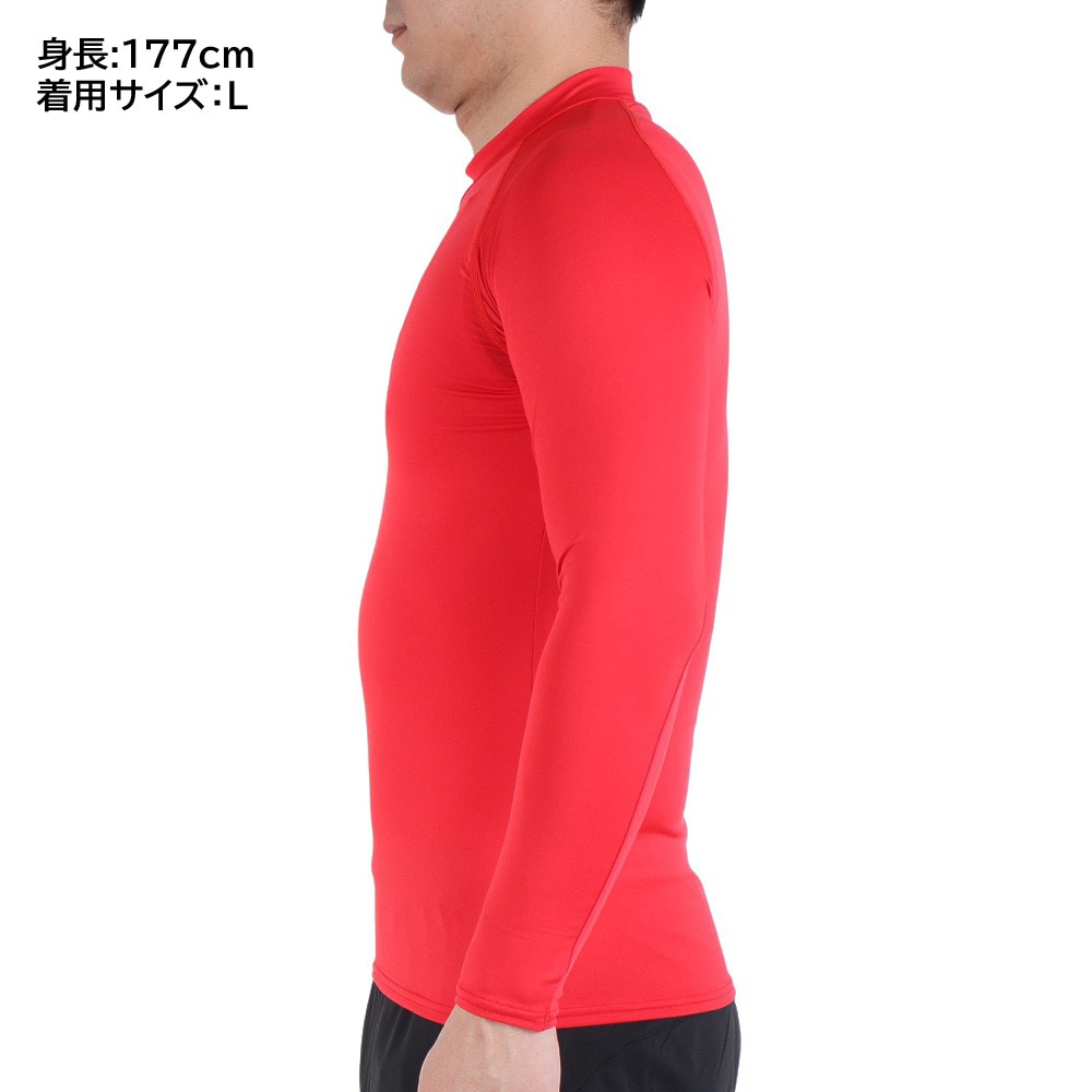 デュアリグ（DUARIG）（メンズ）サッカーウェア ドライプラス ストレッチハイネック長袖 3S0002-SCWR-741ES RED 速乾