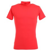 サッカー ウェア メンズ ストレッチハイネックシャツ 741D7ES3037 RED インナー アンダー シャツ 半袖