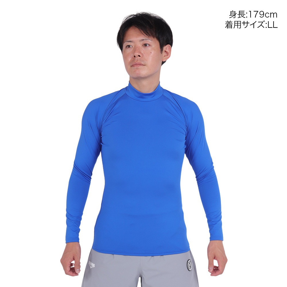 デュアリグ（DUARIG）（メンズ）サッカーウェア ドライプラス 抗菌ストレッチ ハイネック長袖インナーシャツ 741D1ES5708 BLU