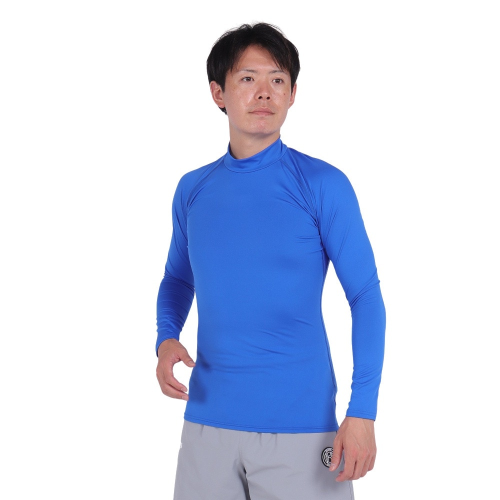 デュアリグ（DUARIG）（メンズ）サッカーウェア ドライプラス 抗菌ストレッチ ハイネック長袖インナーシャツ 741D1ES5708 BLU