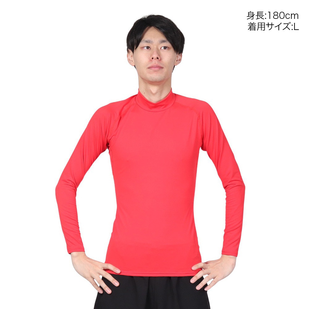デュアリグ（DUARIG）（メンズ）サッカーウェア ドライプラス 抗菌ストレッチ ハイネック長袖インナーシャツ 741D1ES5708 RED
