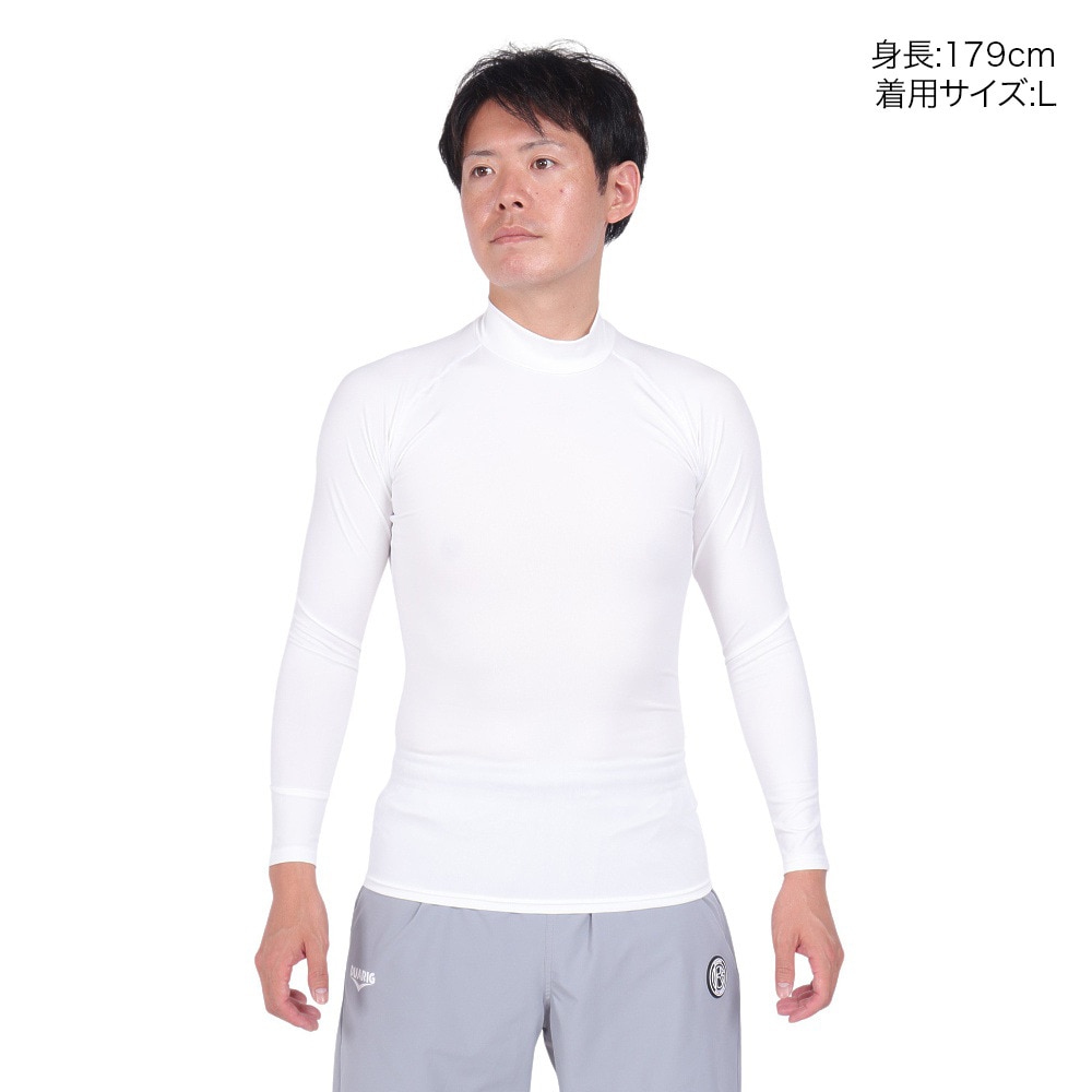 デュアリグ（DUARIG）（メンズ）サッカーウェア ドライプラス 抗菌ストレッチ ハイネック長袖インナーシャツ 741D1ES5708 WHT