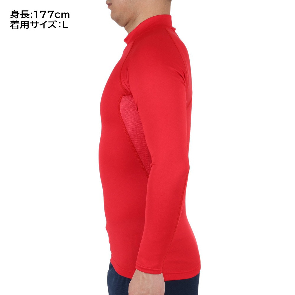 デュアリグ（DUARIG）（メンズ）サッカーウェア ヒートクロス BAハイネック長袖シャツ 741D1ES6909RED