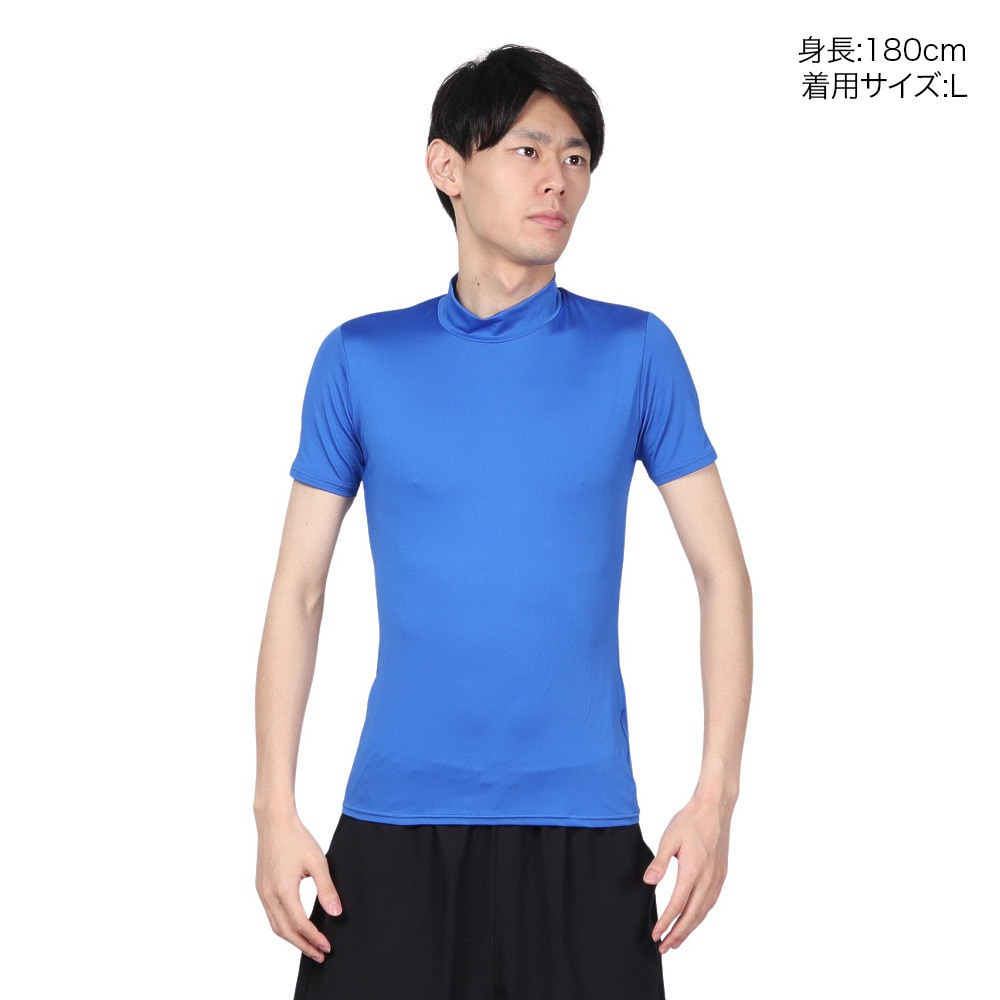 デュアリグ（DUARIG）（メンズ）サッカーウェア ドライプラス ストレッチ ハイネック半袖インナーシャツ 3S0003-SCWR-741ES BLU 速乾