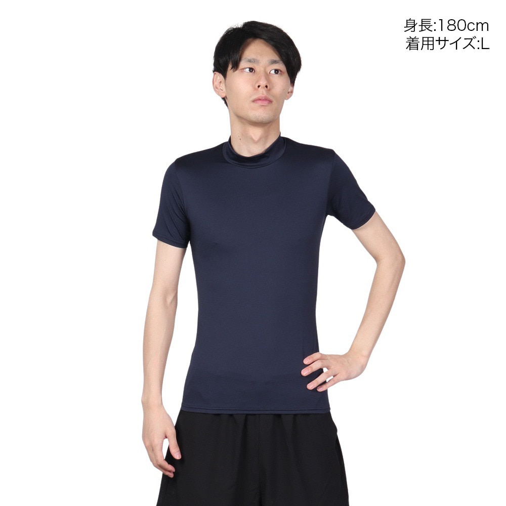デュアリグ（DUARIG）（メンズ）サッカーウェア ドライプラス ストレッチハイネック半袖 3S0003-SCWR-741ES NVY 速乾