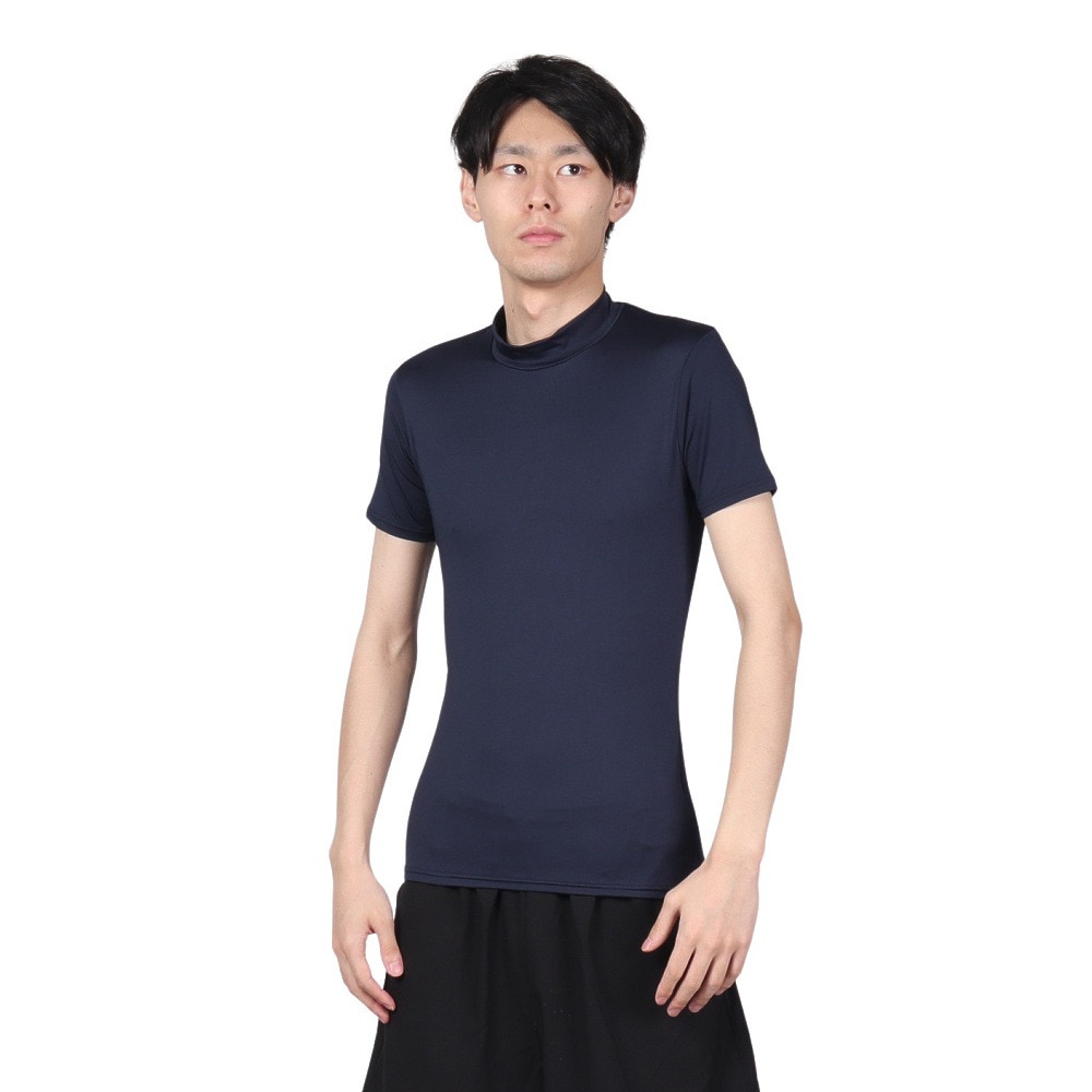 デュアリグ（DUARIG）（メンズ）サッカーウェア ドライプラス ストレッチハイネック半袖 3S0003-SCWR-741ES NVY 速乾