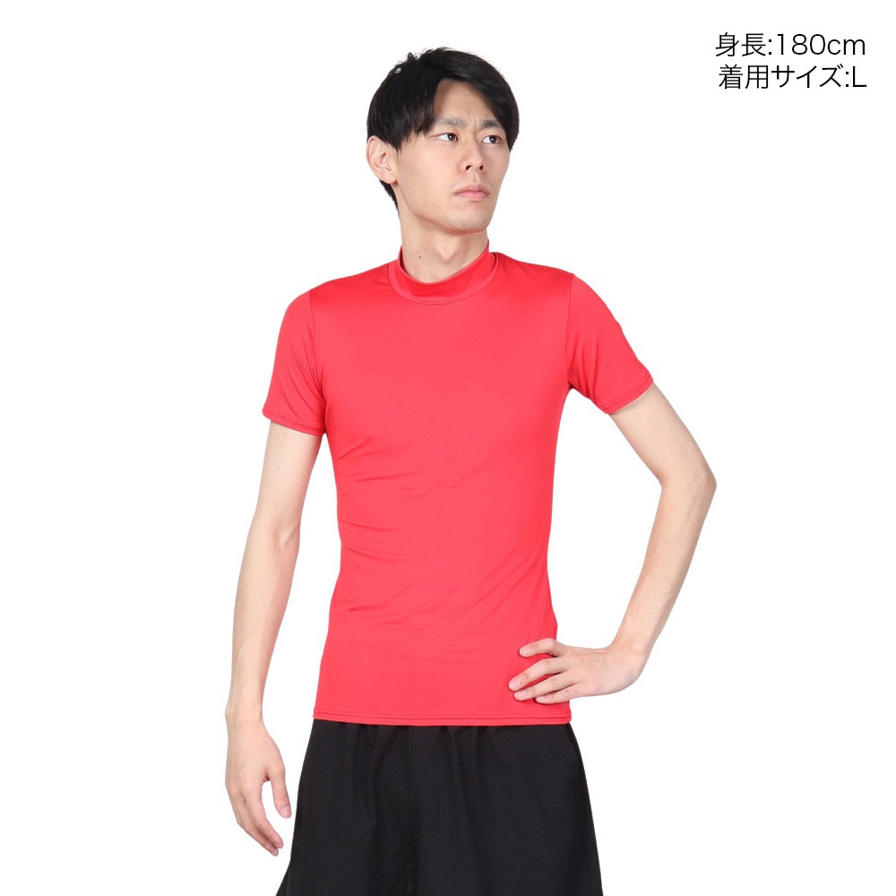 デュアリグ（DUARIG）（メンズ）サッカーウェア ドライプラス ストレッチハイネック半袖 3S0003-SCWR-741ES RED 速乾