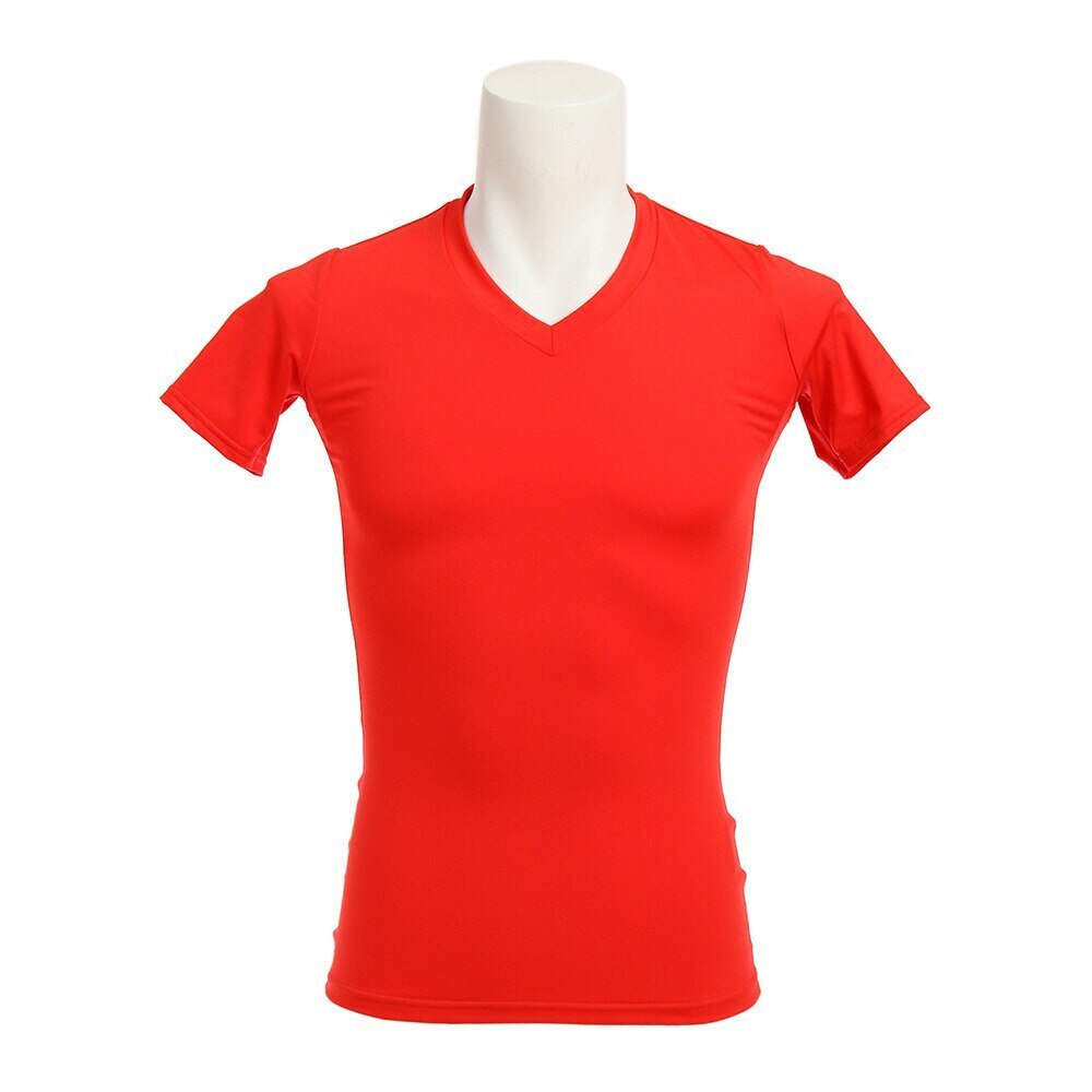 サッカー ウェア ストレッチ Vネック 半袖シャツ 741G6ES2953 RED 