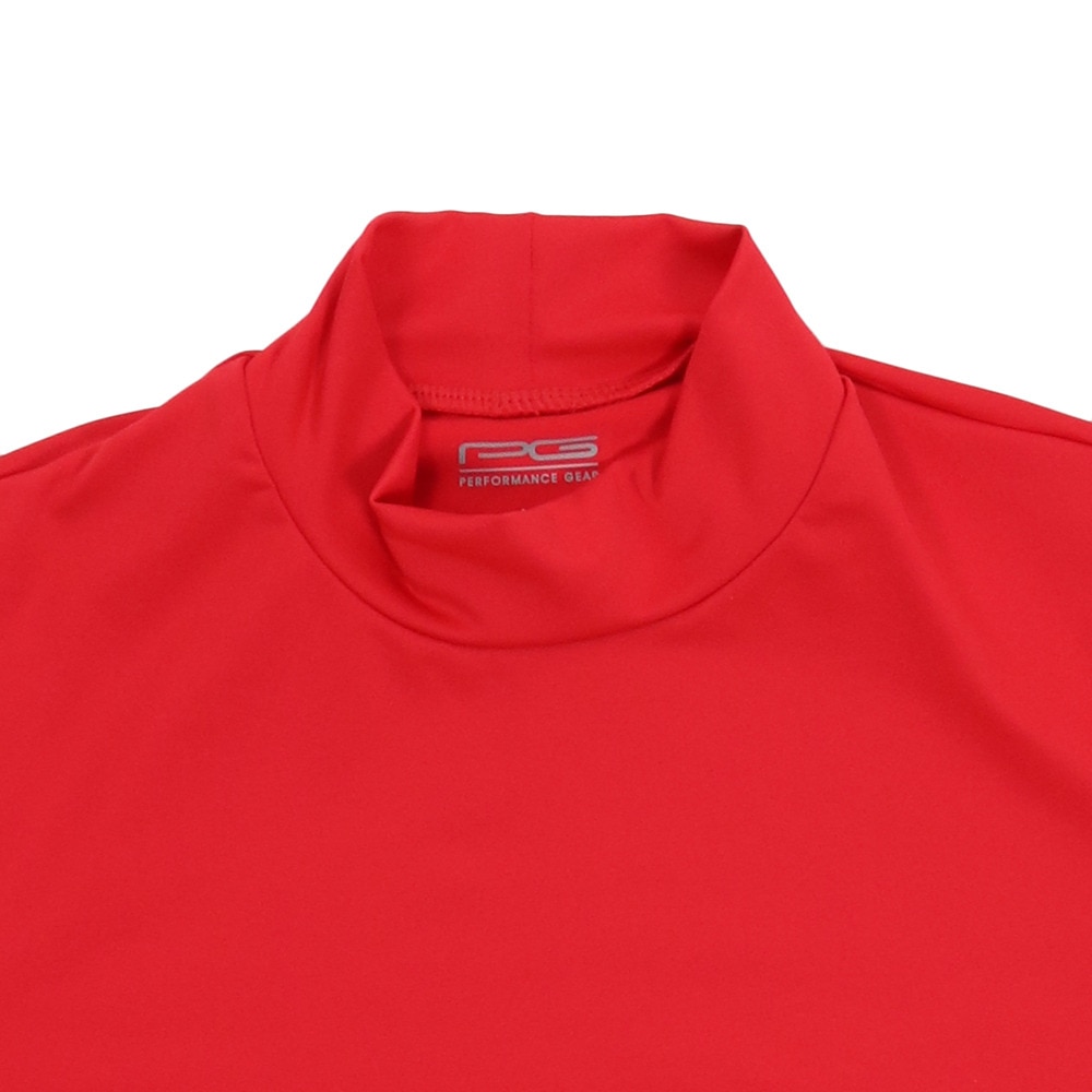 PG（メンズ）サッカー ウェア メンズ ストレッチ ハイネック 半袖 インナーシャツ 741PG9ES4524 RED