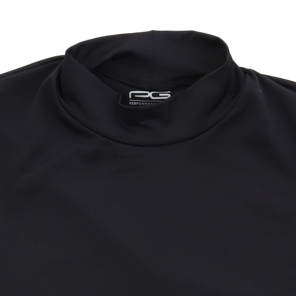 PG（メンズ）サッカー ウェア メンズ ストレッチハイネック半袖シャツ 741PG9ES4524 BLK インナー アンダーシャツ