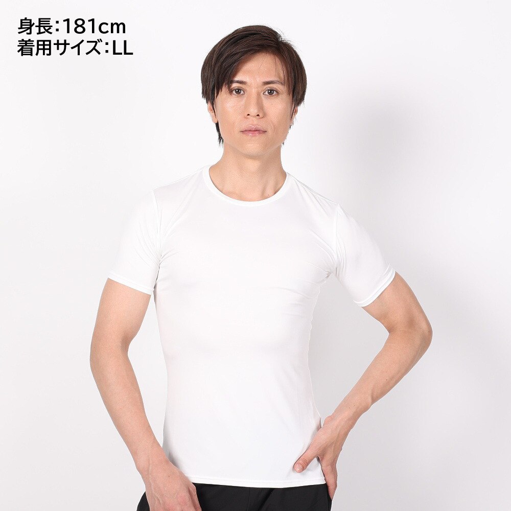 デュアリグ（DUARIG）（メンズ）サッカーウェア ドライプラス ストレッチ丸首半袖シャツ 3S0004-SCWR-741ES WHT