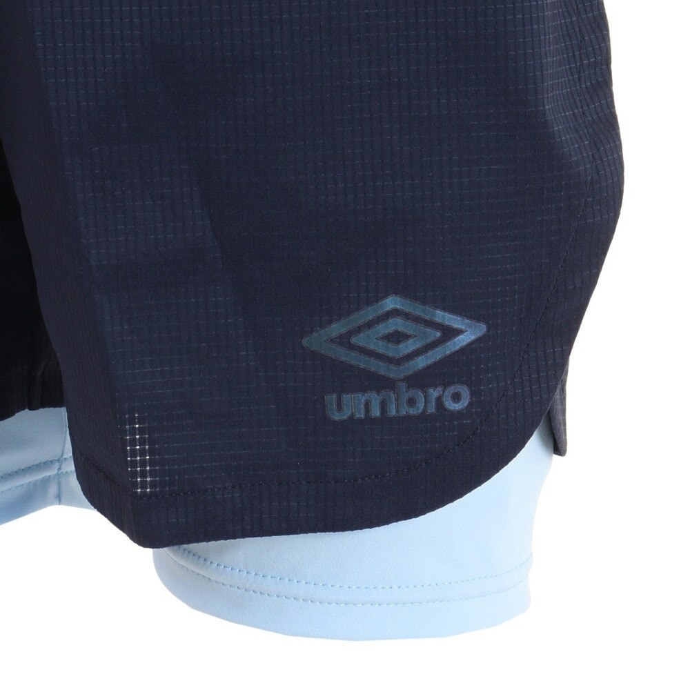 アンブロ（UMBRO）（メンズ）サッカーウェア UVカット 冷パンツ インナー付 UUUTJD90 NVY