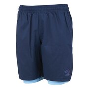 アンブロ（UMBRO）（メンズ）サッカーウェア UVカット 冷パンツ インナー付 UUUTJD90 NVY 冷感 速乾