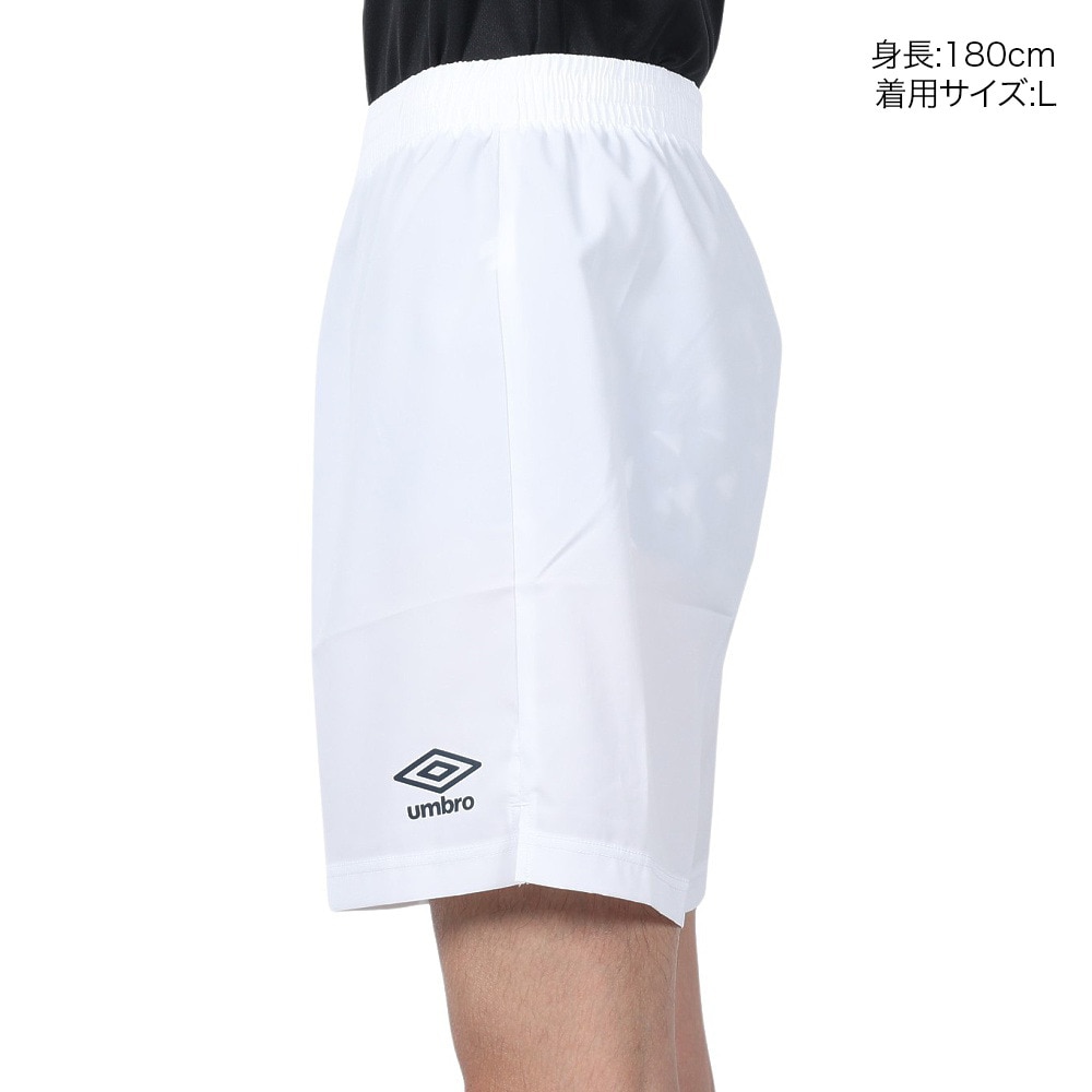 アンブロ（UMBRO）（メンズ、レディース）サッカーウェア ストレッチ ウーブンパンツ 吸汗速乾 ストレッチ UAS6400P WHT