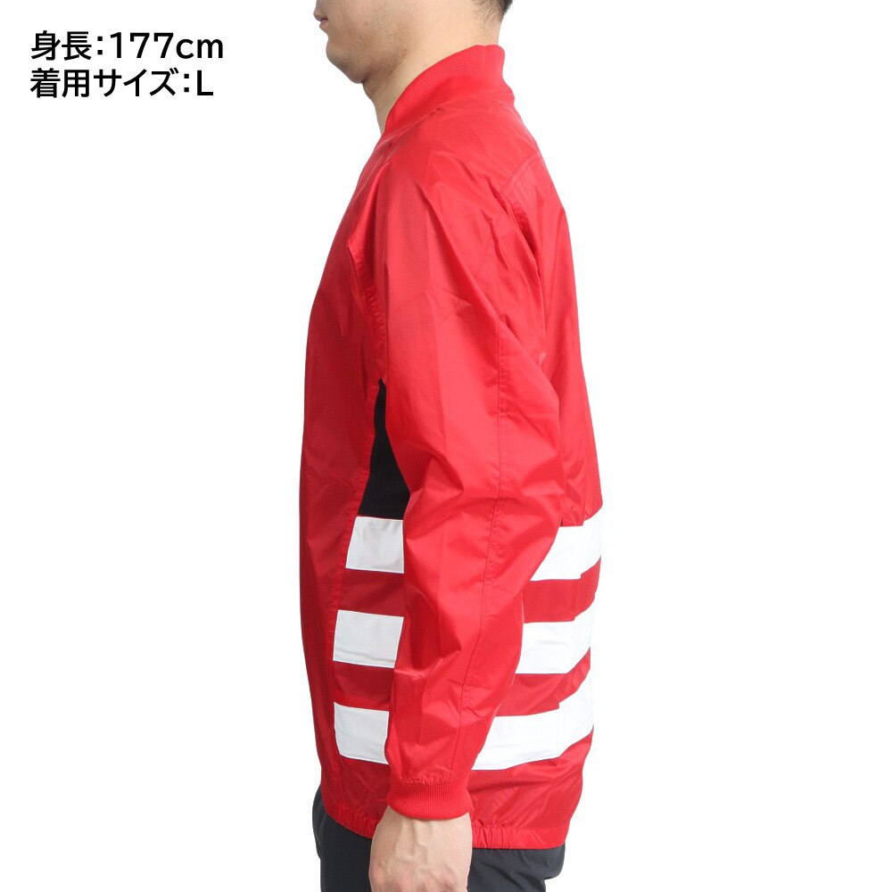 アディダス adidas 中綿ジャケット レッド×ブラック キッズ レディース