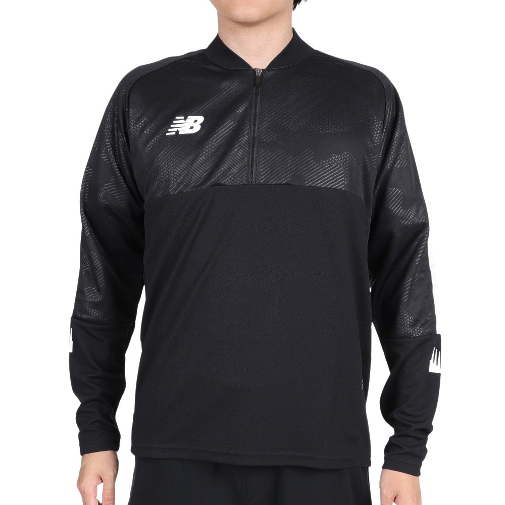 ニューバランス（new balance）（メンズ）サッカーウェア ハーフジップトップ AMT35288BKW 速乾