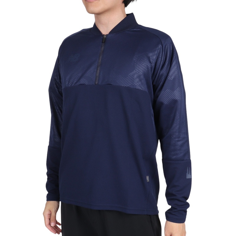 ニューバランス（new balance）（メンズ）サッカーウェア ハーフジップトップ AMT35288NV 速乾