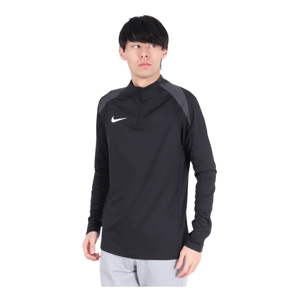 ナイキ（NIKE）（メンズ）サッカーウェア ドライフィット ストライク 1/2 ジップ 長袖ドリルトップ FN2404-010