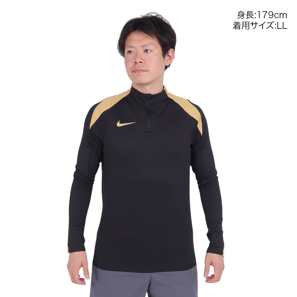 ナイキ（NIKE）（メンズ）サッカーウェア ドライフィット ストライク 1/2 ジップ 長袖ドリルトップ FN2404-011 速乾