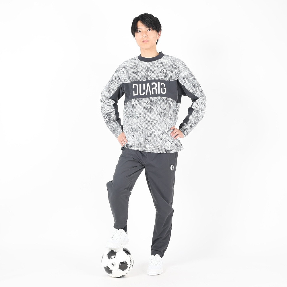 デュアリグ（DUARIG）（メンズ）サッカーウェア 長袖プルオーバートップ 4S0001-SCWR-741EG GRY