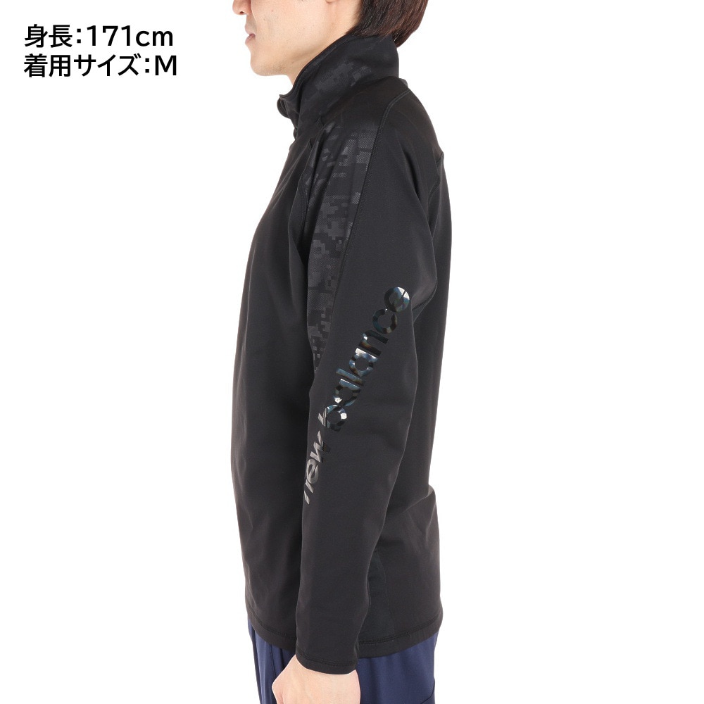 ニューバランス（new balance）（メンズ）サッカーウェア ハーフジップウォームアップトップ JMTF1160BK★★★