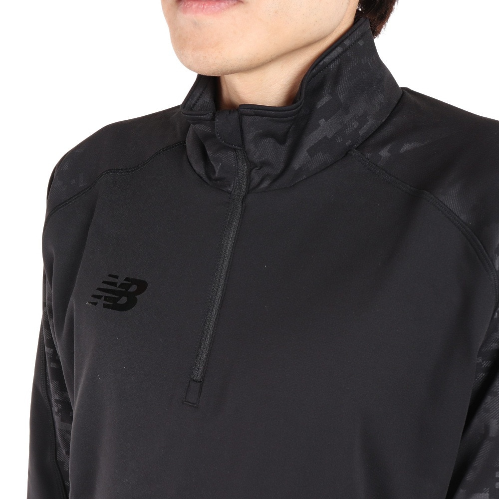 ニューバランス（new balance）（メンズ）サッカーウェア ハーフジップウォームアップトップ JMTF1160BK★★★