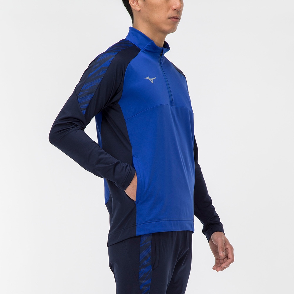 ミズノ（MIZUNO）（メンズ、レディース）サッカーウェア ストレッチフリースシャツ P2MC251525 速乾