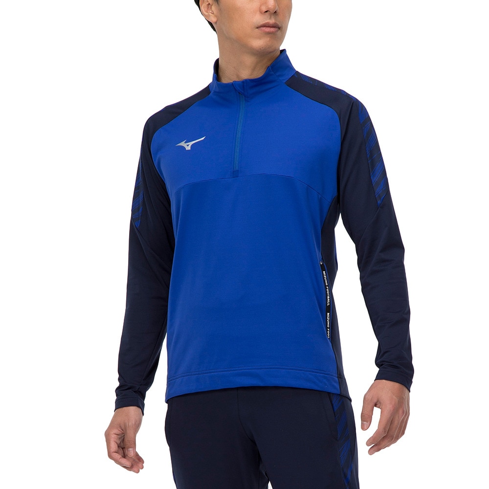 ミズノ（MIZUNO）（メンズ、レディース）サッカーウェア ストレッチフリースシャツ P2MC251525 速乾