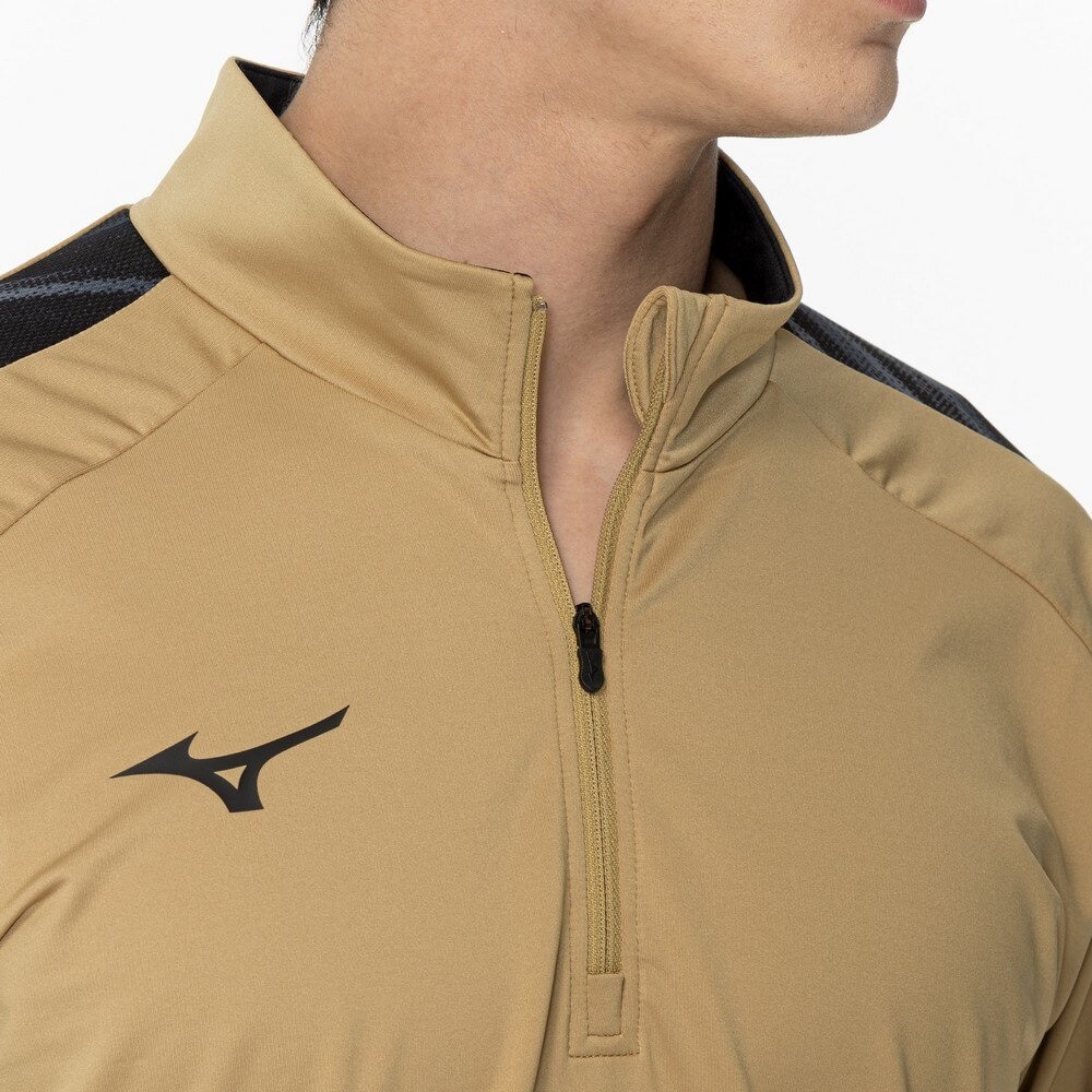 ミズノ（MIZUNO）（メンズ、レディース）サッカーウェア ストレッチフリースシャツ ハーフジップ P2MCA51649 速乾