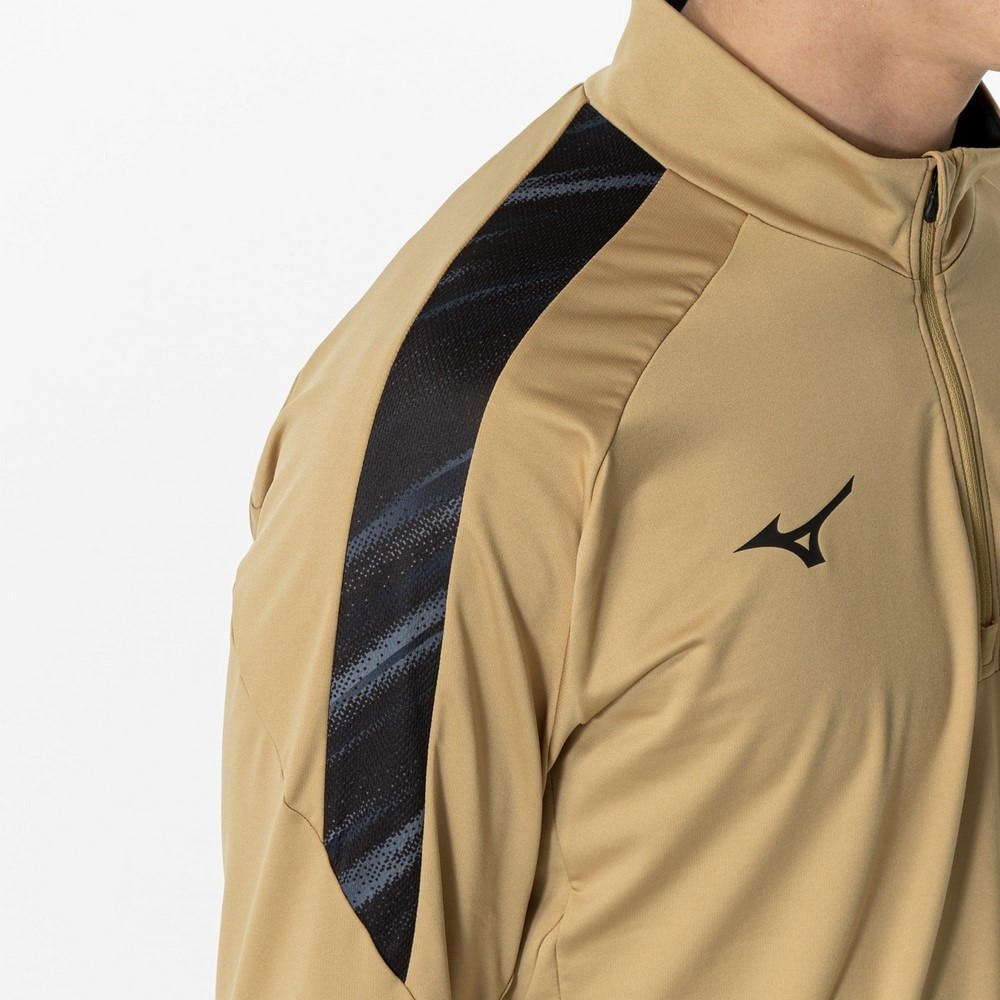 ミズノ（MIZUNO）（メンズ、レディース）サッカーウェア ストレッチフリースシャツ ハーフジップ P2MCA51649 速乾