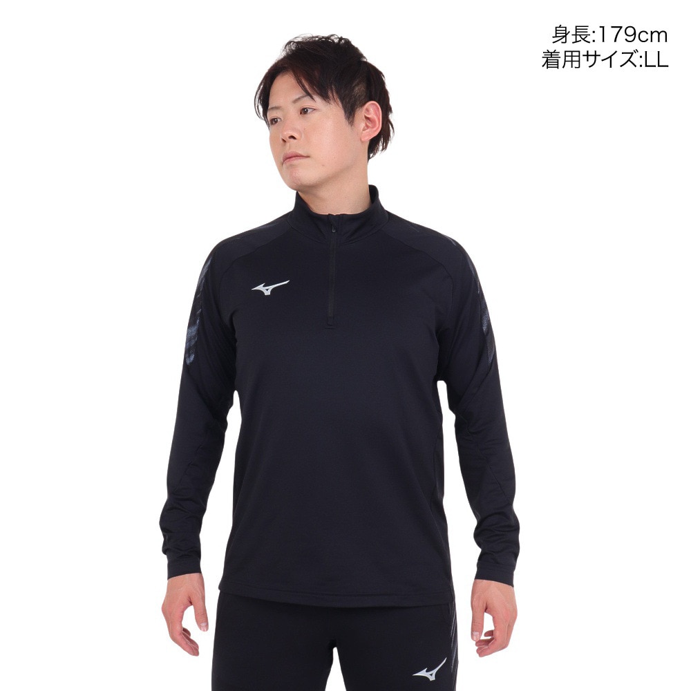 ミズノ（MIZUNO）（メンズ、レディース）サッカーウェア PRO ストレッチフリースシャツ ハーフジップ P2MCA51609 速乾