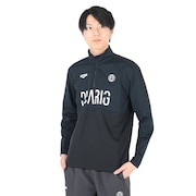 (メンズ)サッカーウェア 長袖ジャージハーフジップ 4S0004-SCWR-741CD BLK 速乾