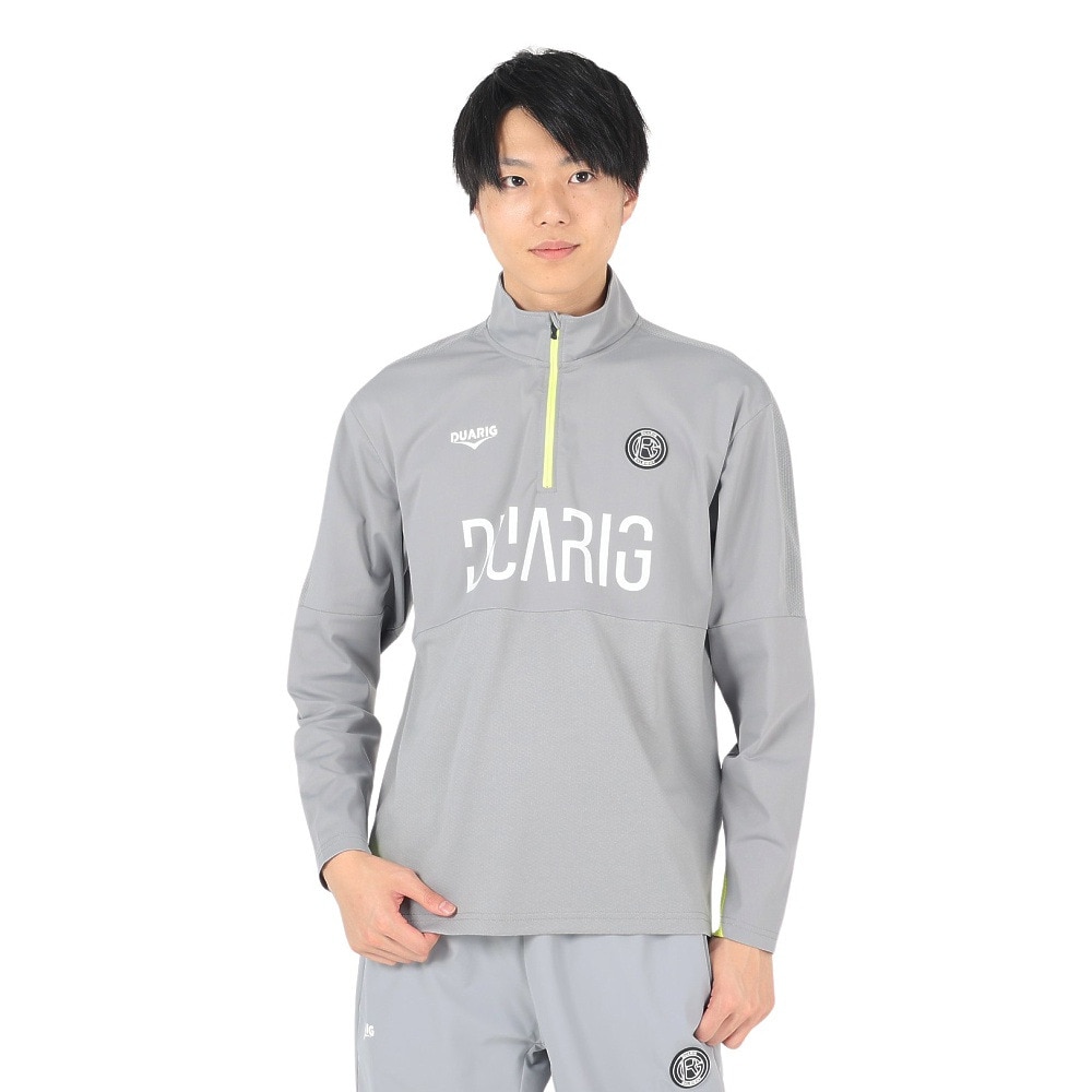 デュアリグ（DUARIG）（メンズ）サッカーウェア 長袖ジャージハーフジップ 4S0004-SCWR-741CD GRY 速乾